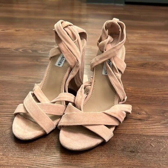 Steve Madden Pink Lace Up Heels - Picture 1 of 6